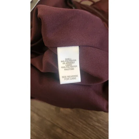 Cache Velvet Plum Purple Cocktail Midi Dress Side Ruched Size‎ 8 NWT - Picture 8 of 11